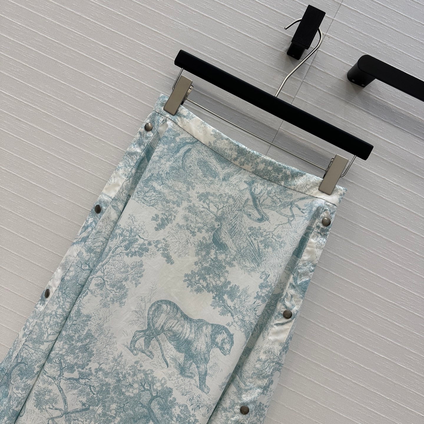 CD 25 Sauvage Jouy Button-down Dress Blue White Cotton