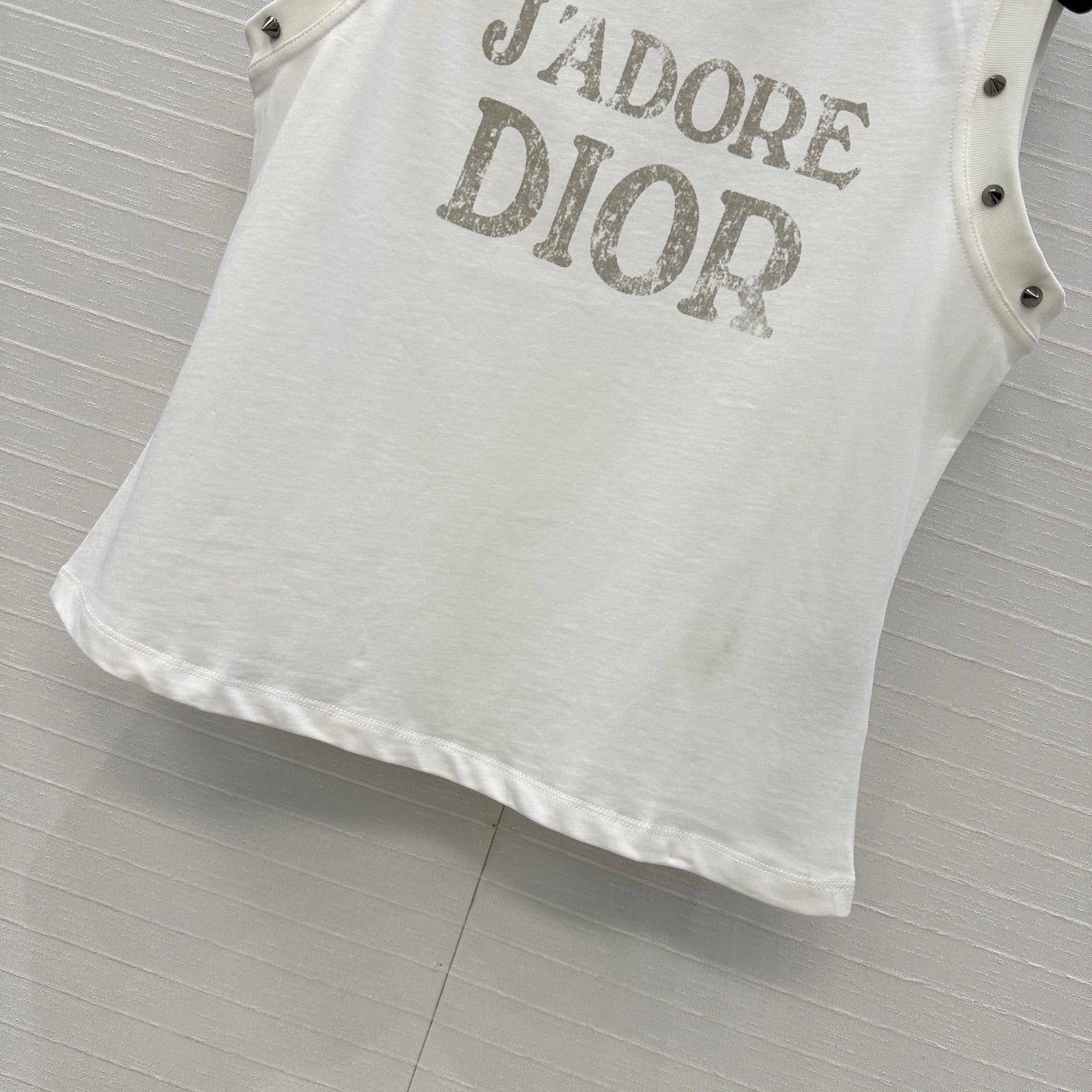 CD 25 J'Adore Dior Vest T-shirt White Cotton