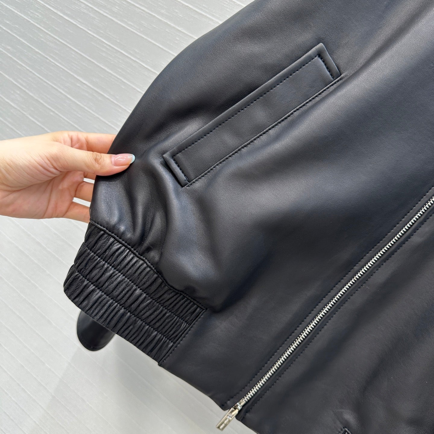 Miu Miu 25 Jacket Black Lambskin