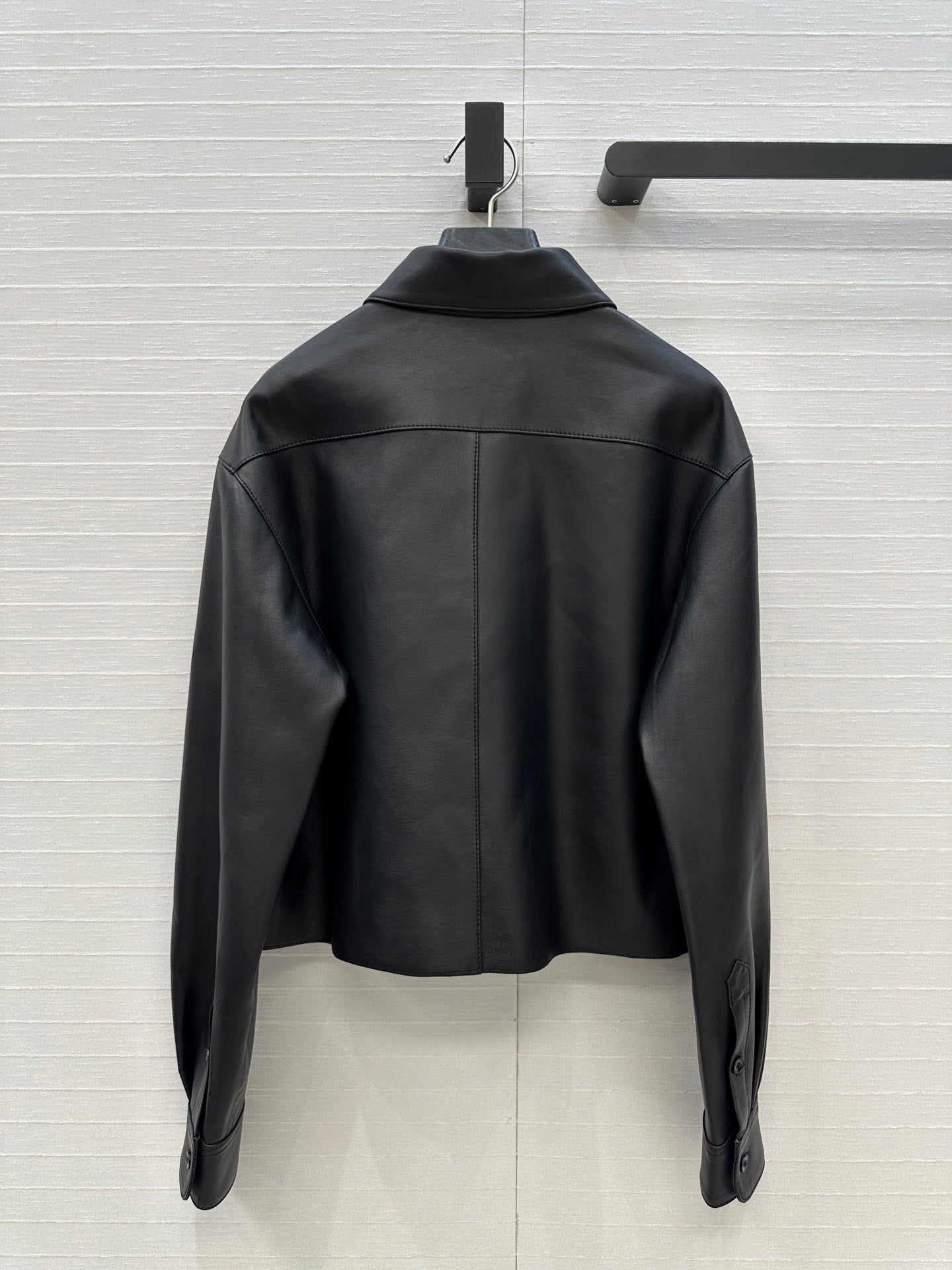 Miu Miu 25 Short Coat Black Lambskin