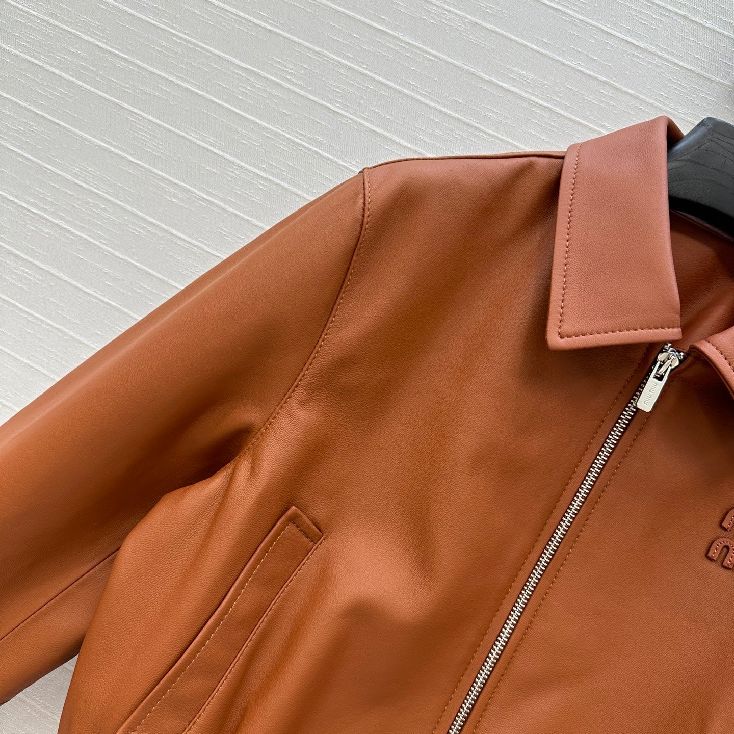 Miu Miu 25 Set Orange Brown Leather