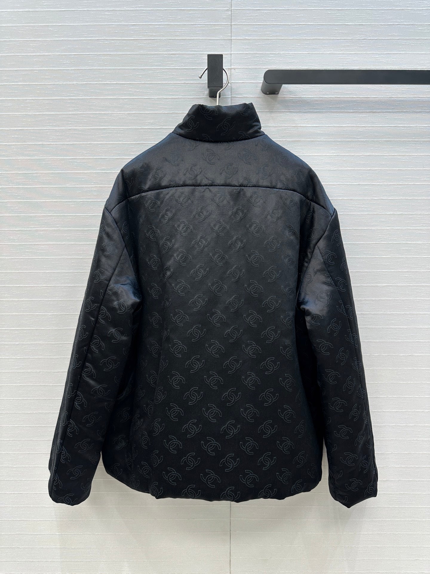 CC 25 H-shaped Jacket Black Cotton Silk