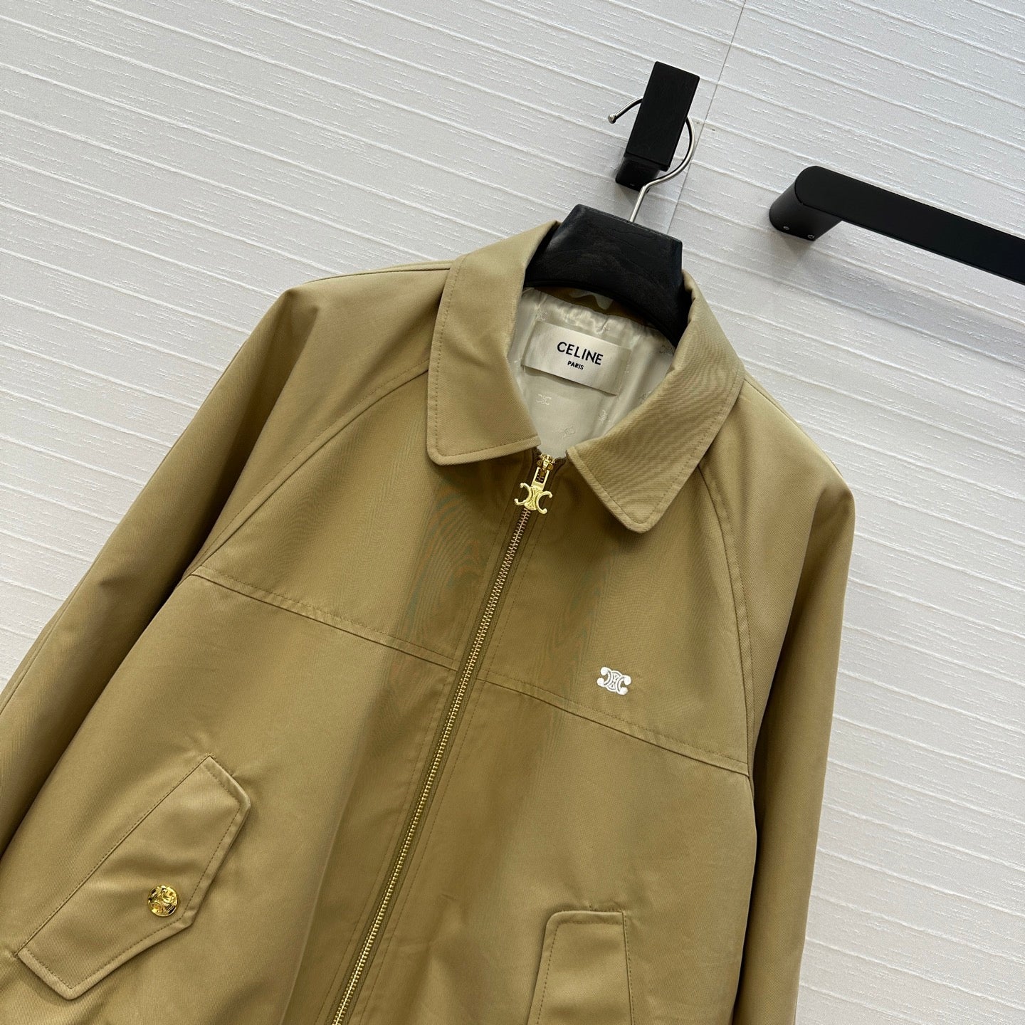 Celine 25 Jacket Khaki Viscose