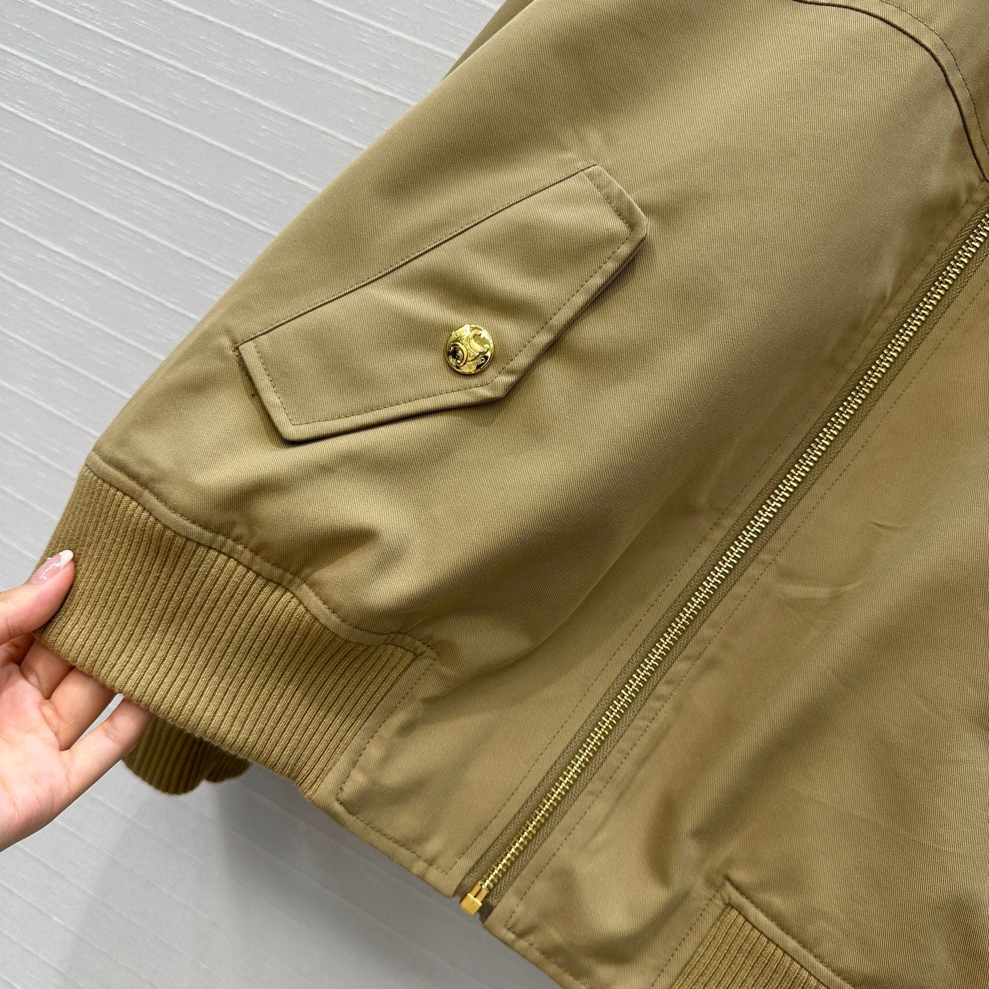 Celine 25 Jacket Khaki Viscose