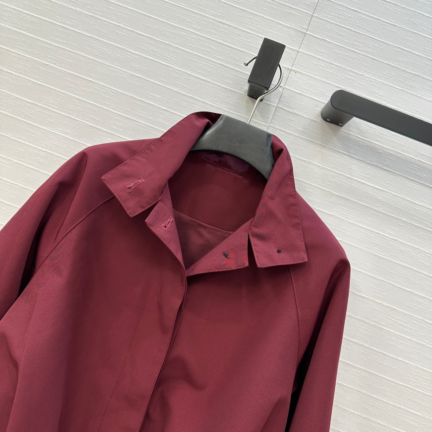 Loewe 25 Stand-up Collar Jacket Burgundy Polyester 288228