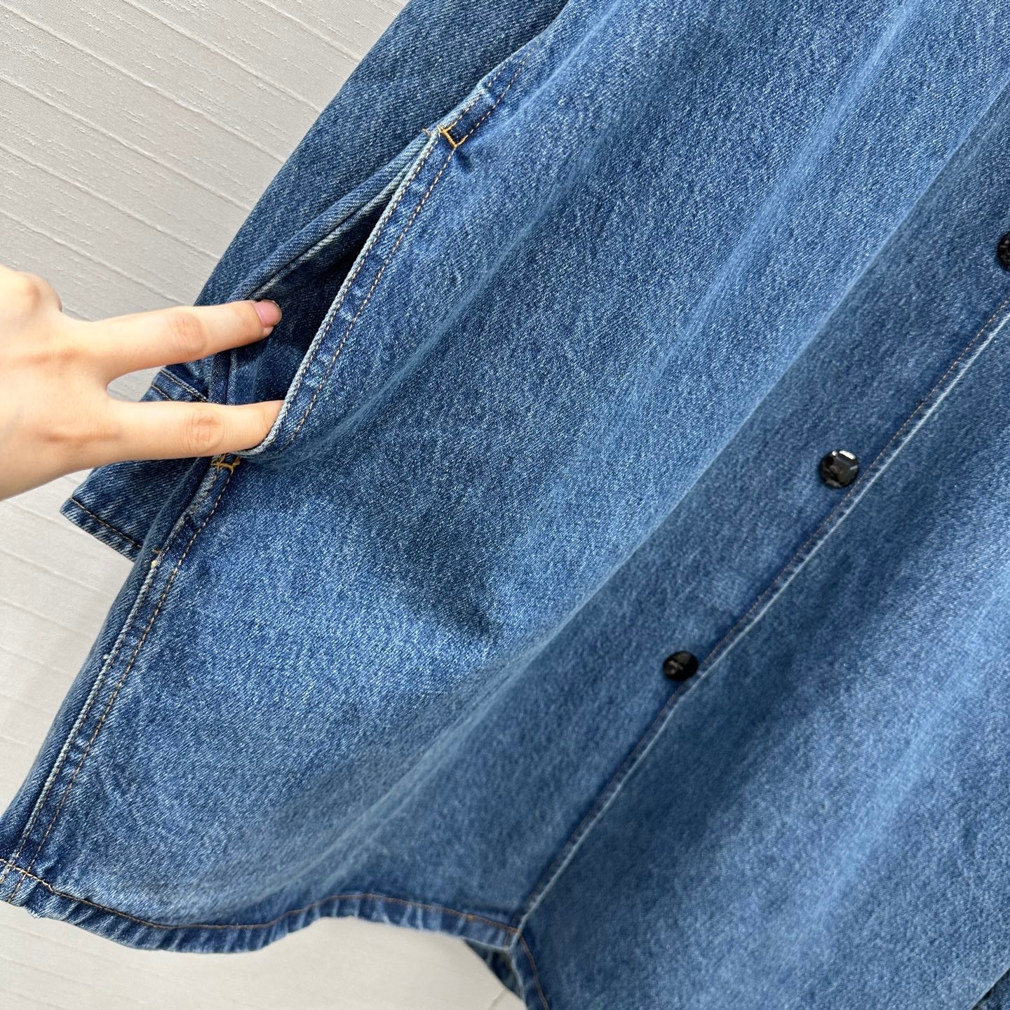 Prada 25 Denim Jacket Dress Blue Cotton