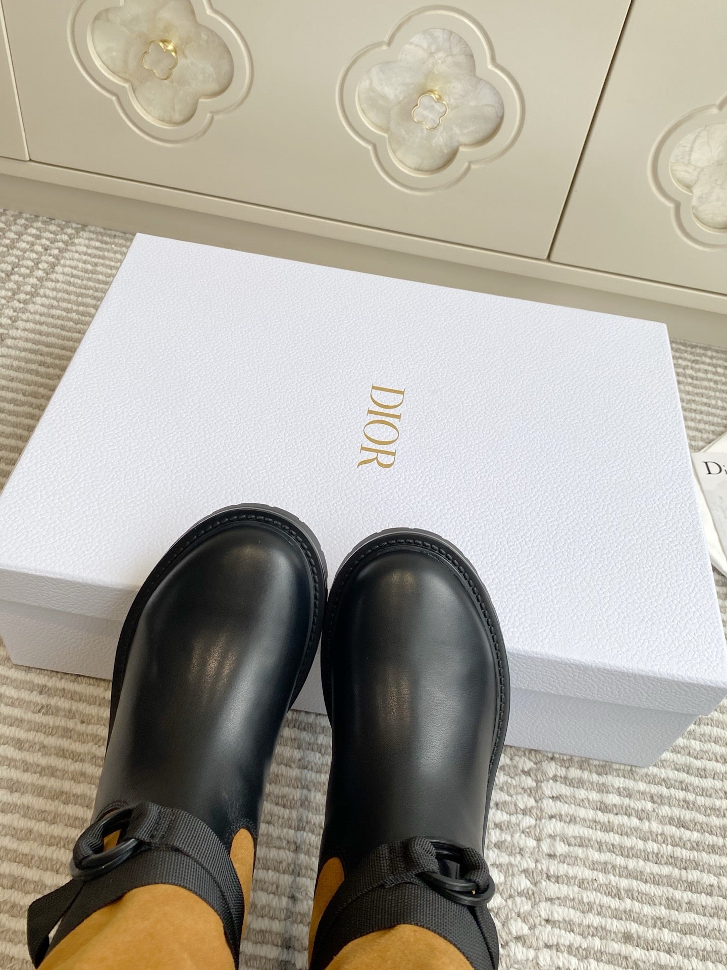 Dior 2025 Boot Black mix Camel Suede Cowhide 501187