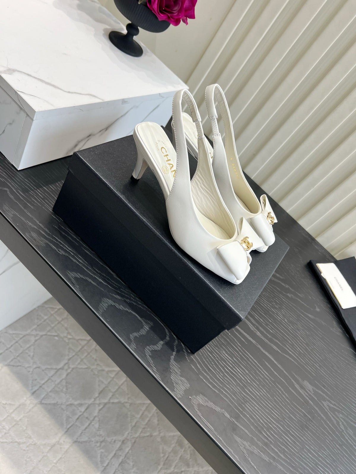 Chanel 2026 Bow-Tie Sandals 60mm Suede Sheepskin 977148
