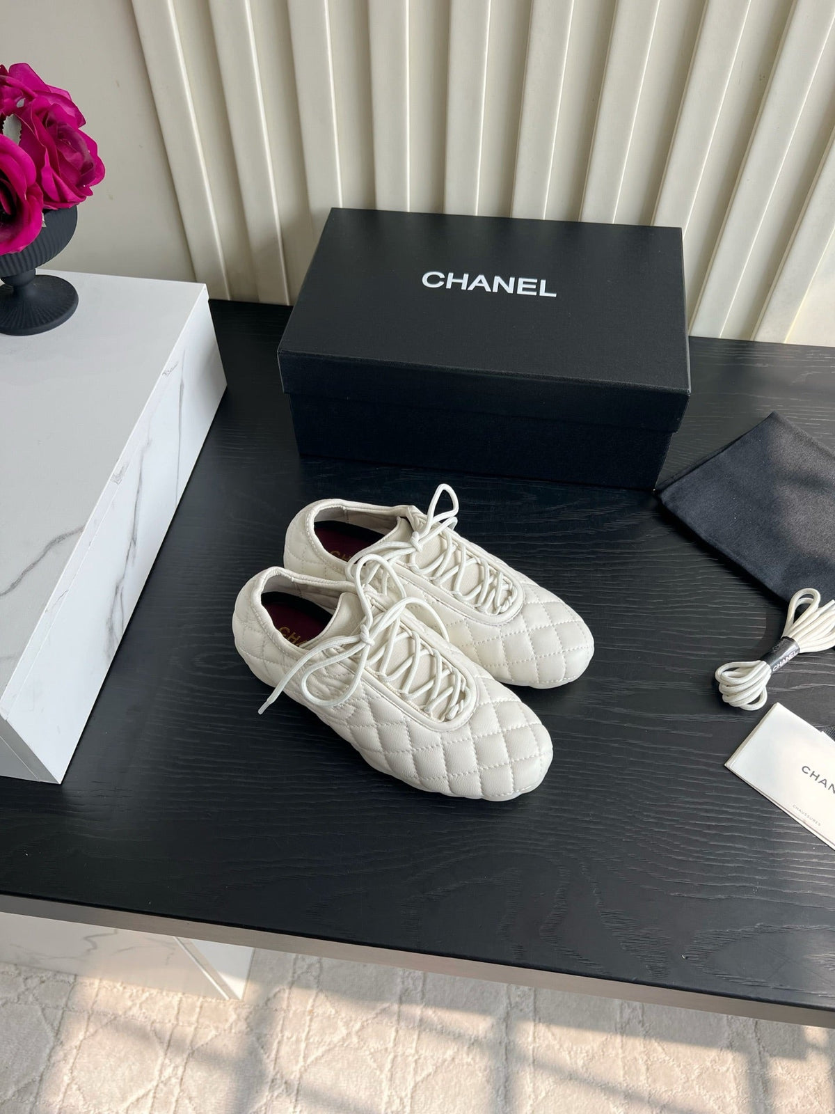 Chanel 2026 Quilted Sneakers Sheepskin 977189