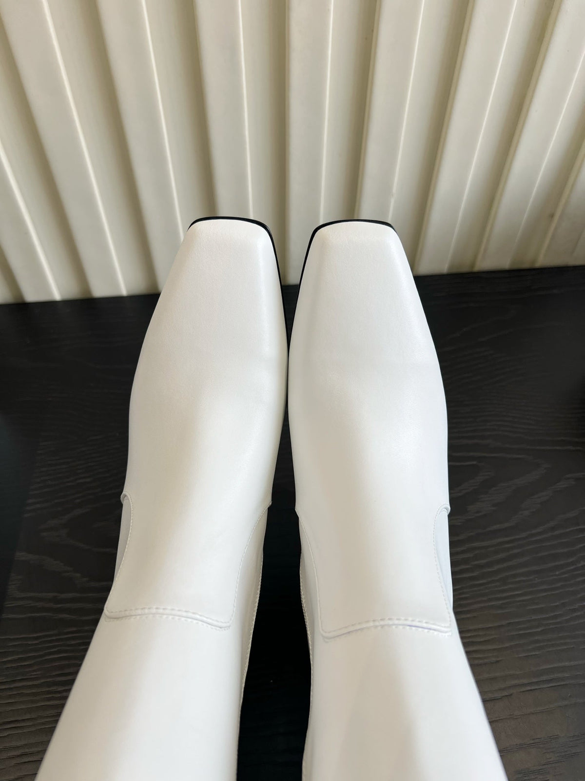 Chanel 2026 Square Toe Chunky Heel High Boots 65mm Cowhide 977240