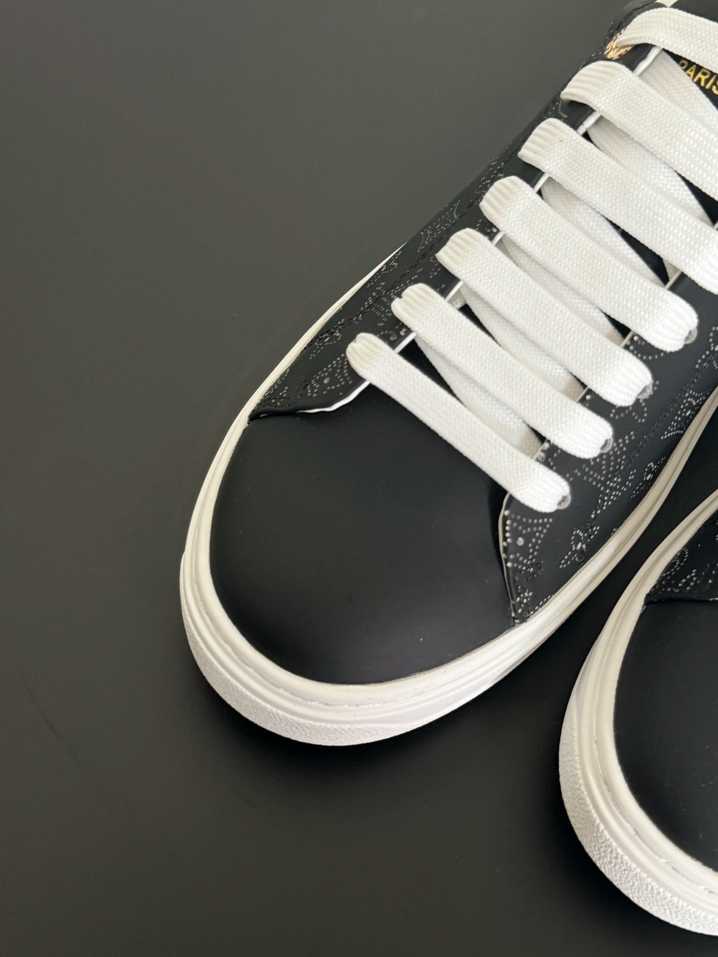 LV Sneakers Time Out Light Black Monogram Calfskin