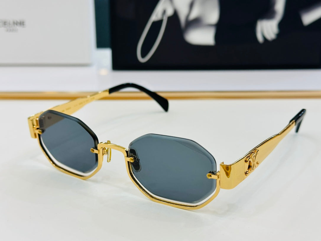 TRIOMPHE SEMI-RIMLESS SUNGLASS CL42118 IN METAL