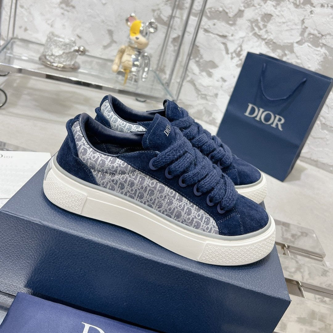 CD B33 Sneaker 30mm In Navy Blue Suede 100658