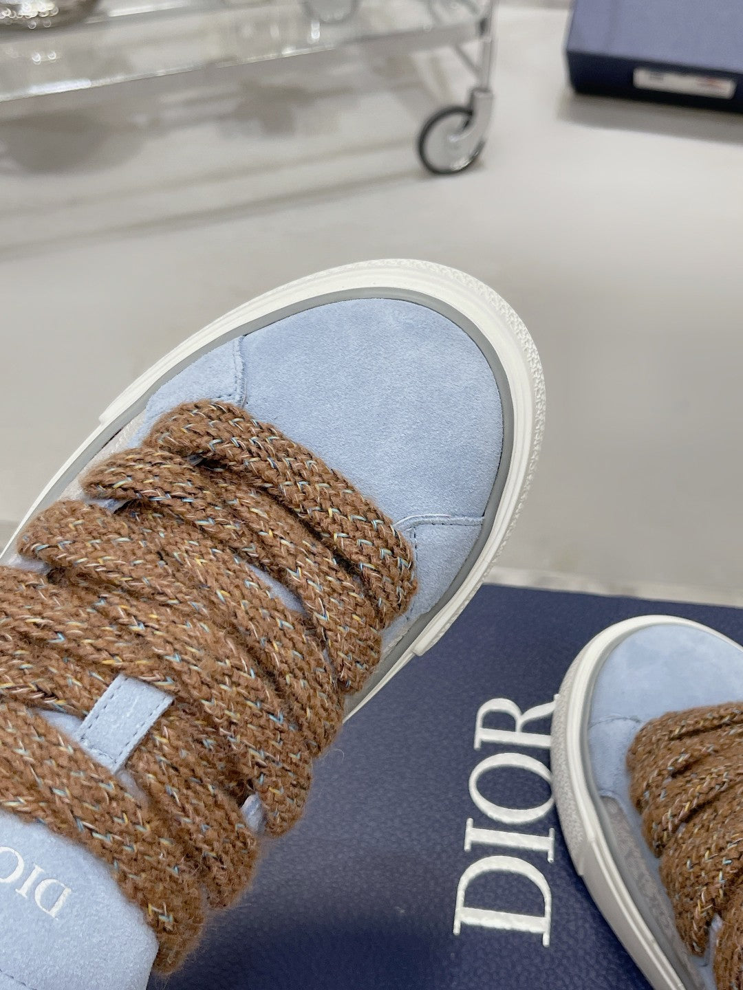 CD B33 Sneaker 30mm In Light Blue Mix Brown Suede 100677