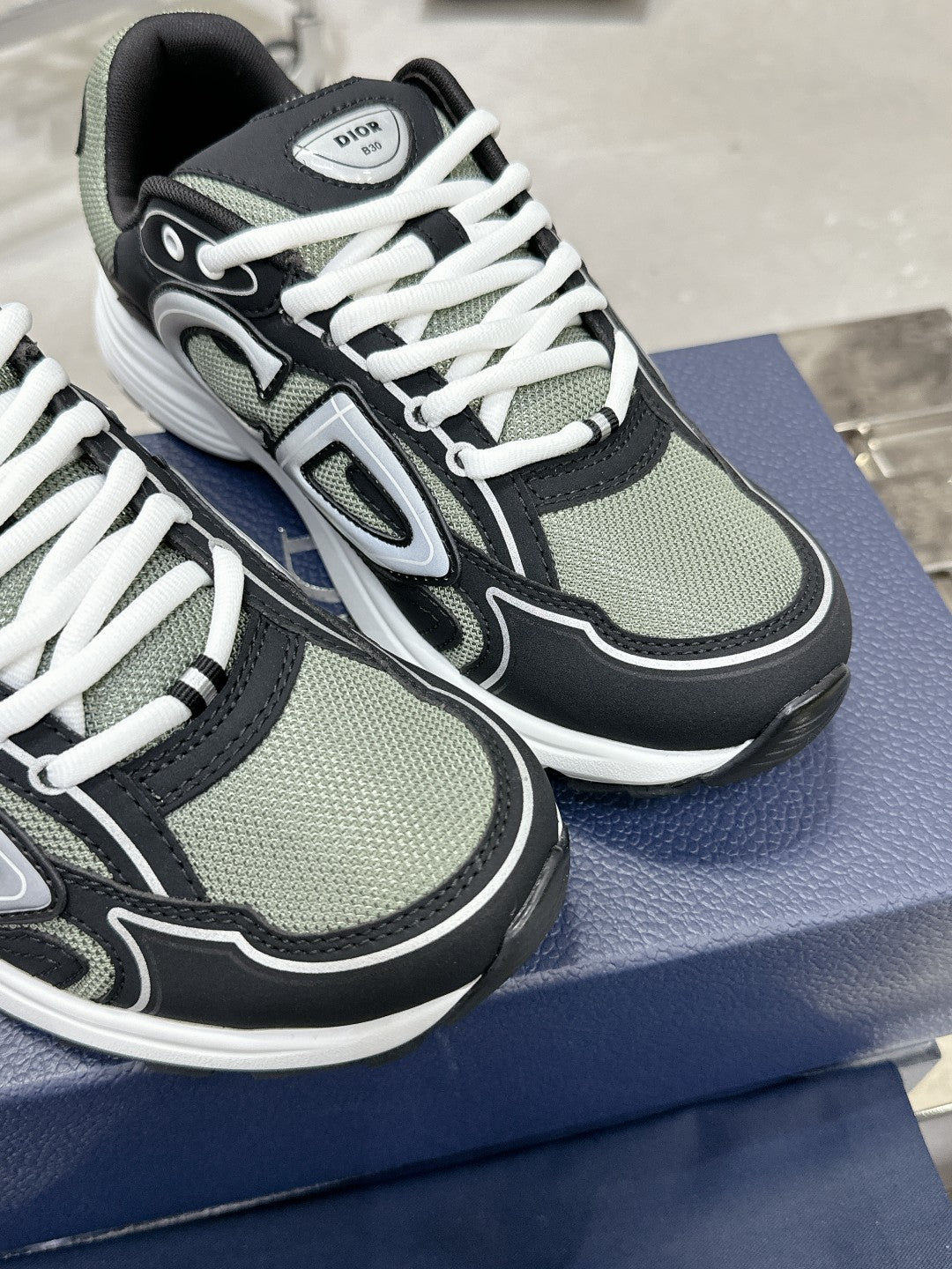 CD B30 Sneaker 35mm In Black Mesh Fabric 100646