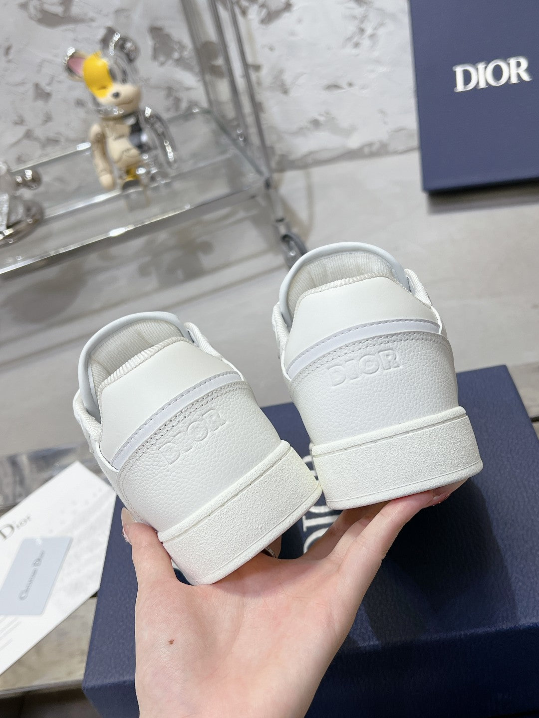 CD B27 Sneaker 30mm In White Calfskin 100629