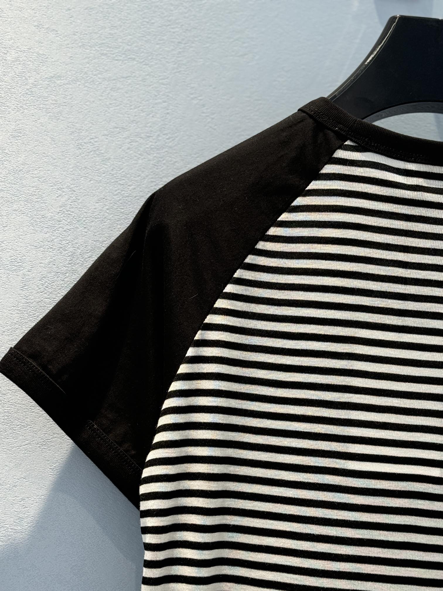 Celine Striped T-shirt Black White Cotton