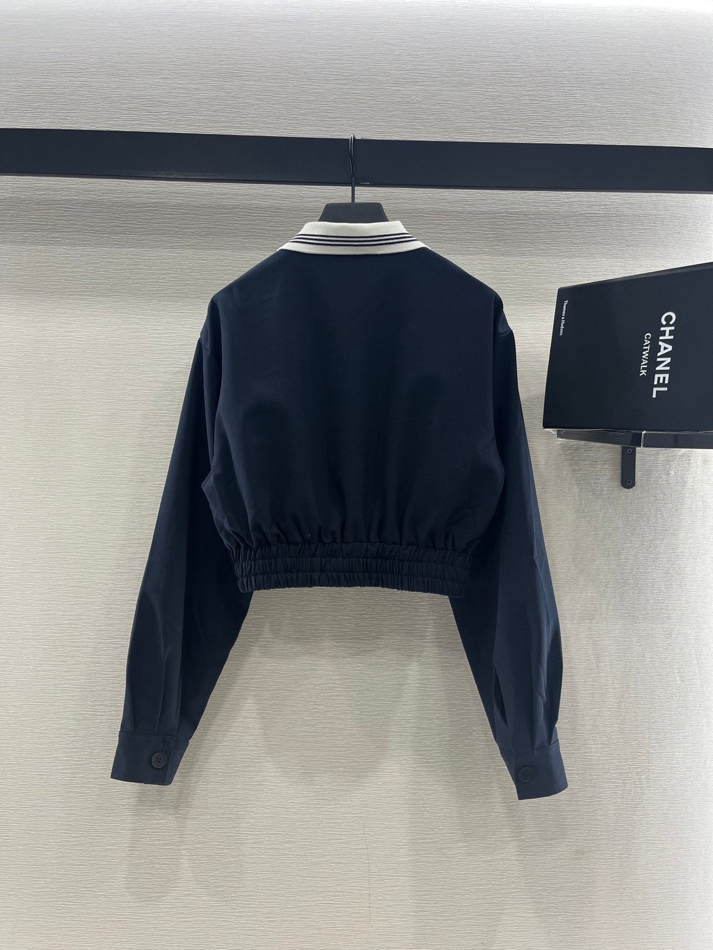Miu Miu 25 Crop Top Wool Set Navy Blue 283087