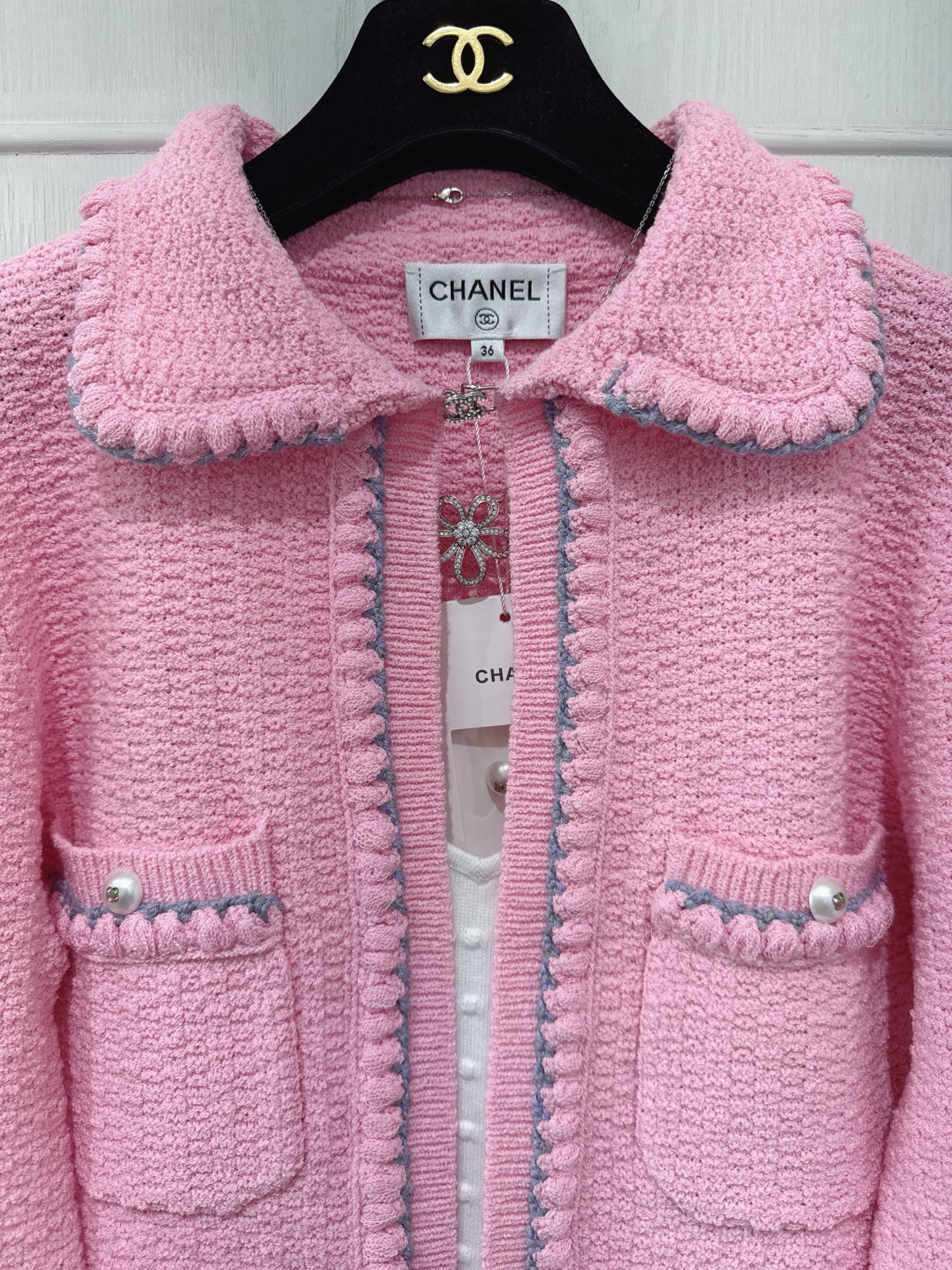 CC 25 Pink Cardigan Jacket  Cotton Silk 226820
