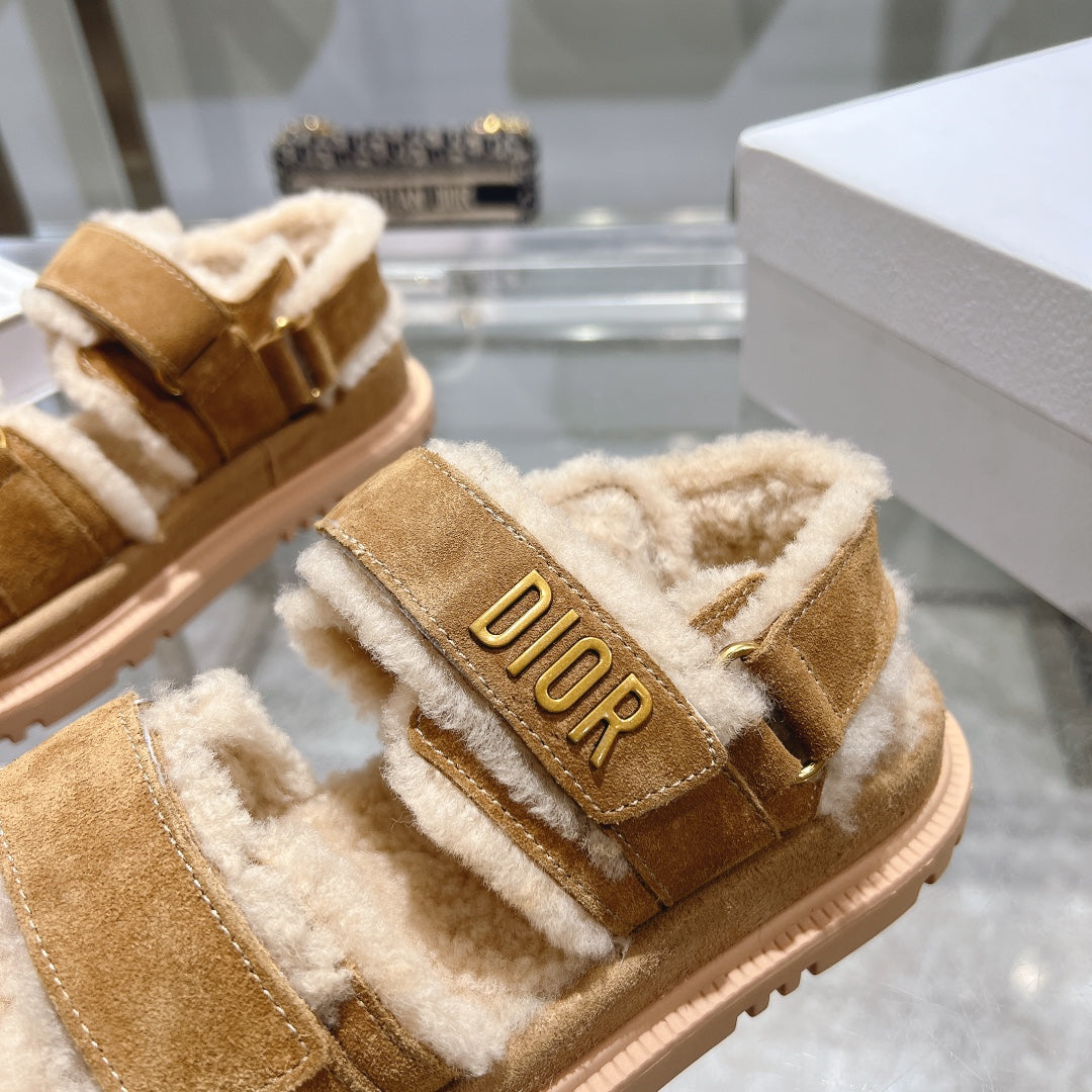 CD Dioract Sandal 40mm In Caramel Suede 996363