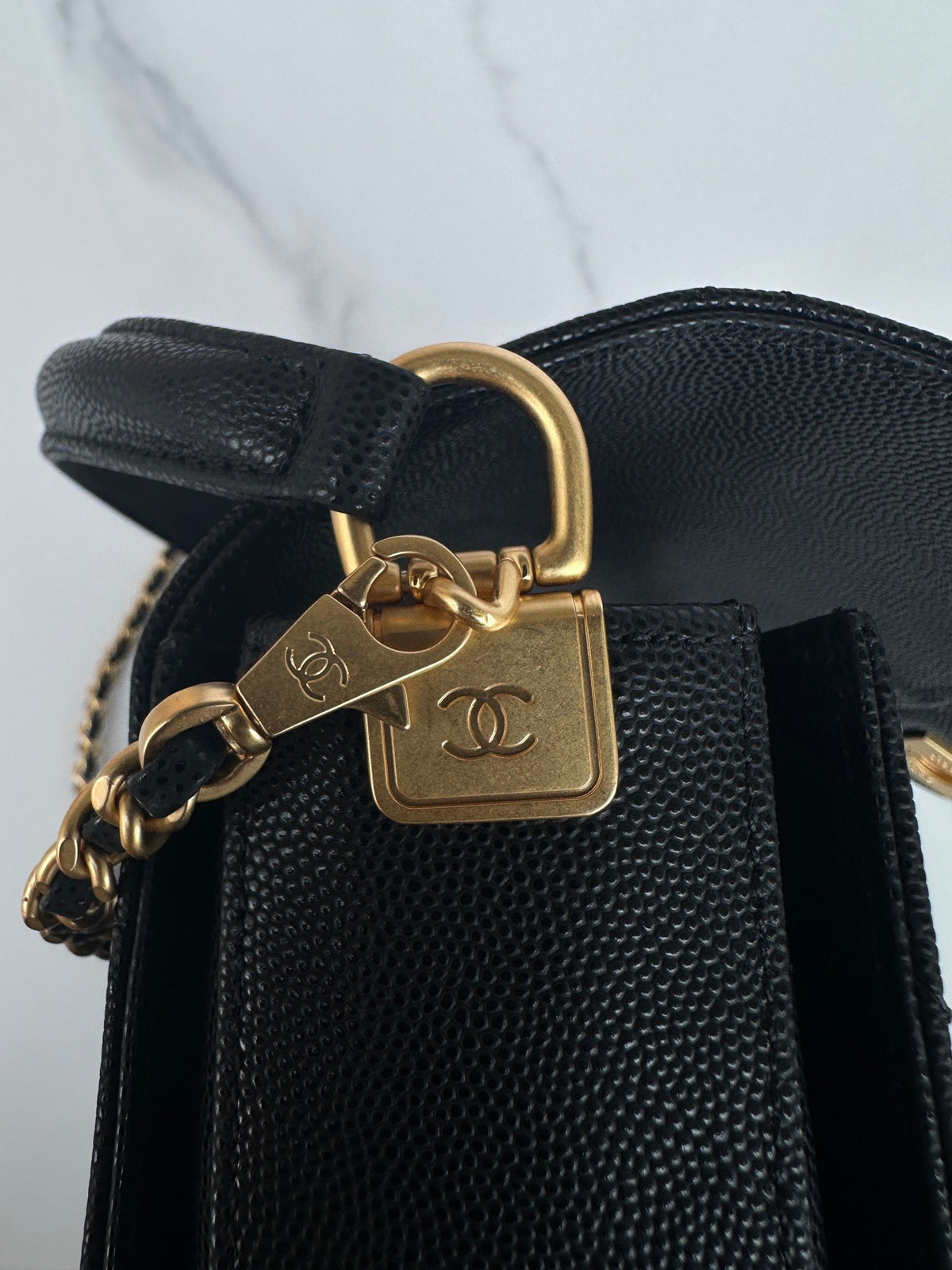 Chanel 2026 Flap Bag with Top Handle Gum-grain Cowhide