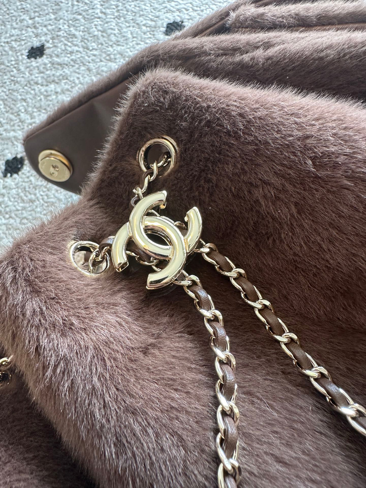 Chanel 2026 Hobo Bag Brown Ponyhair