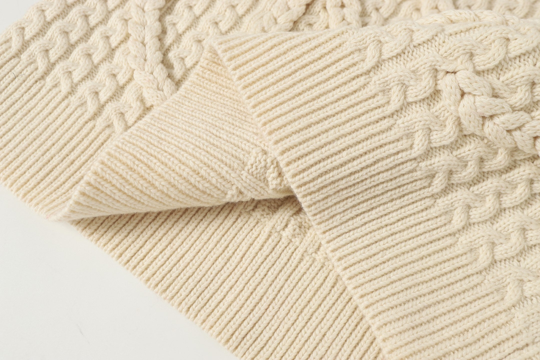 Loewe 2025 Anagram Cable-knit Sweater Cream Wool 315680