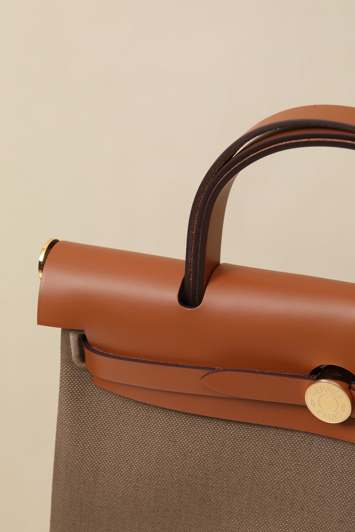 High-end Hermes 2026 Herbag Zip 31cm Hunter Leather And Canvas