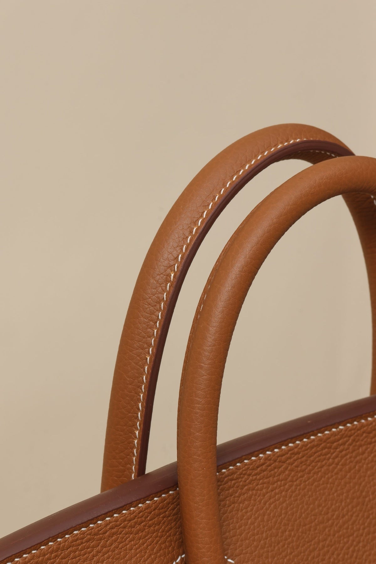 High-end Hermes 2026 Birkin Haut à Courroies 40 Bag Golden Brown Felt/Togo Leather