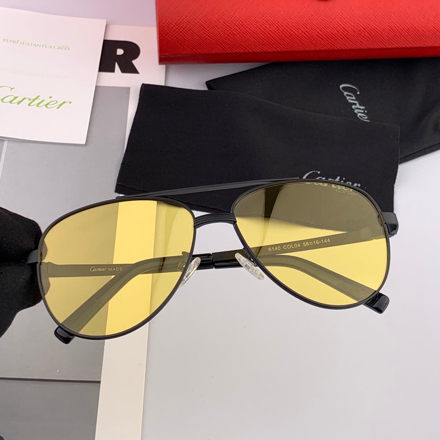 SIGNATURE C DE AVIATOR FRAME SUNGLASSES CK0614 IN METAL