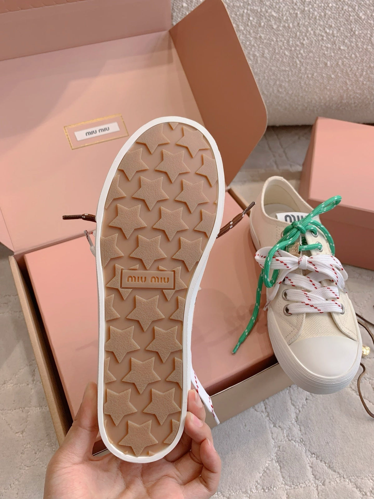 Miu Miu 2026 Washed Sneakers Canvas 976980