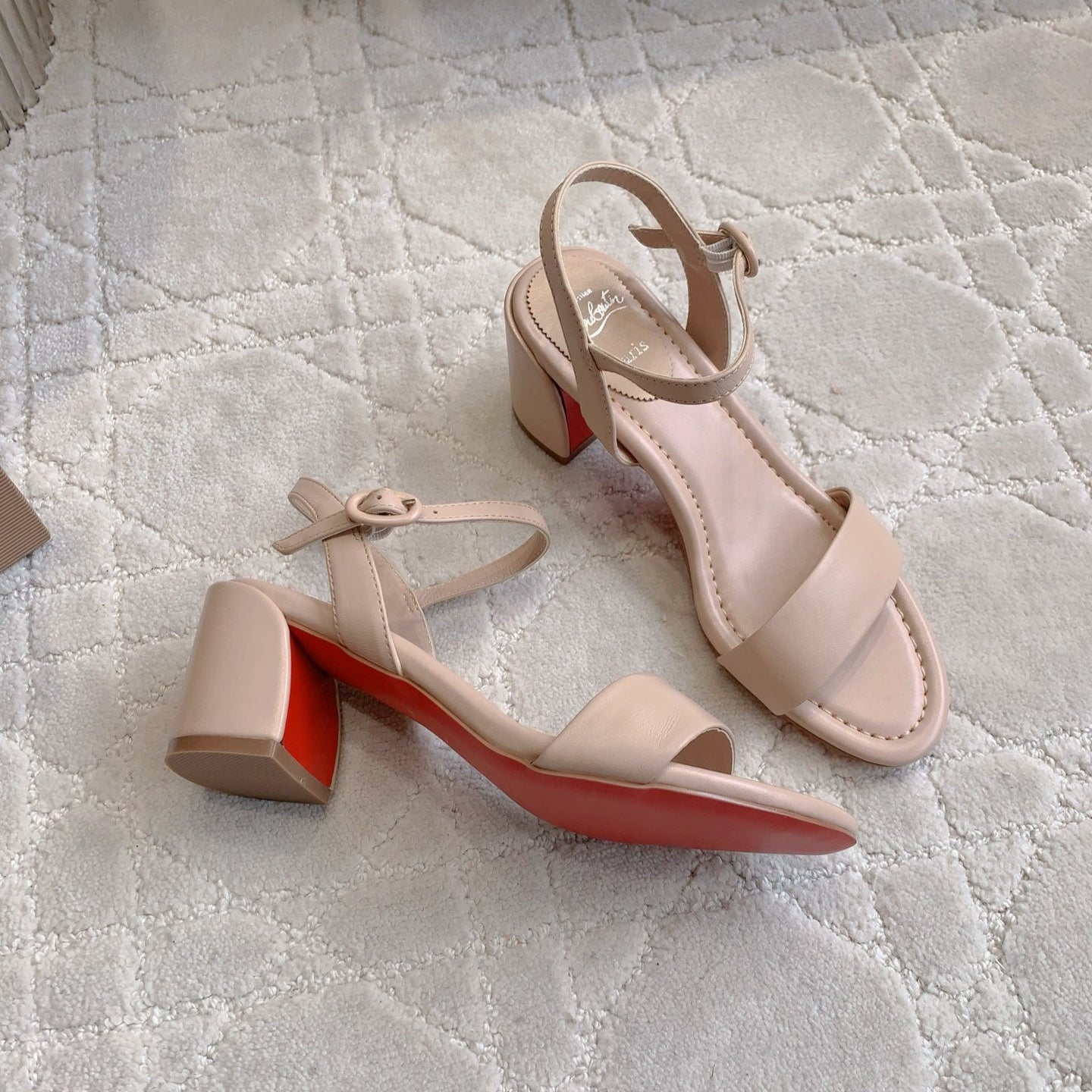 CL Simple Sandals Nude Sheepskin 328456