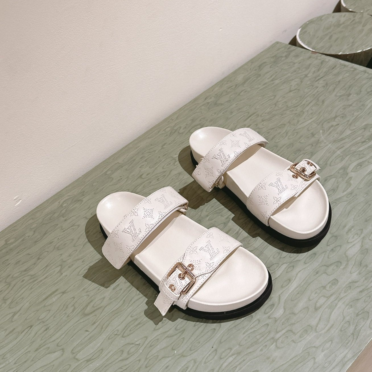 lv sandal mule bomdia cream calfskin