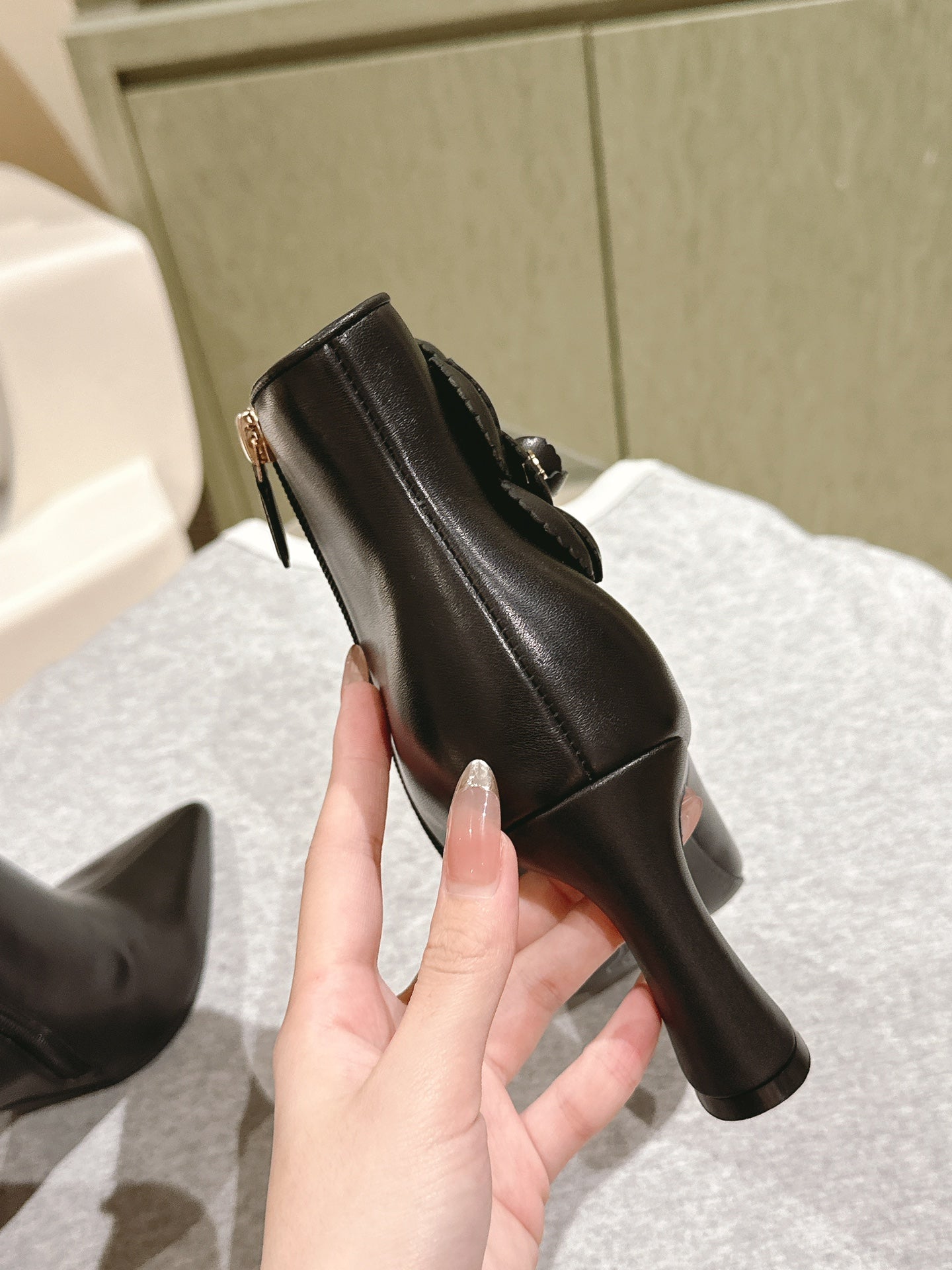 CC Ankle Boots 85mm Black Lambskin