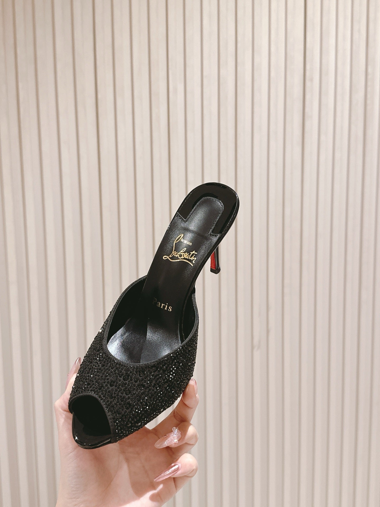 CL 25 Mules Black Imported Original Special 346328