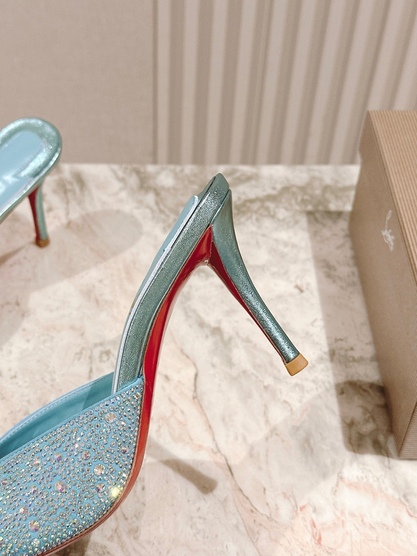 CL 25 Mules Blue Imported Original Special 346331