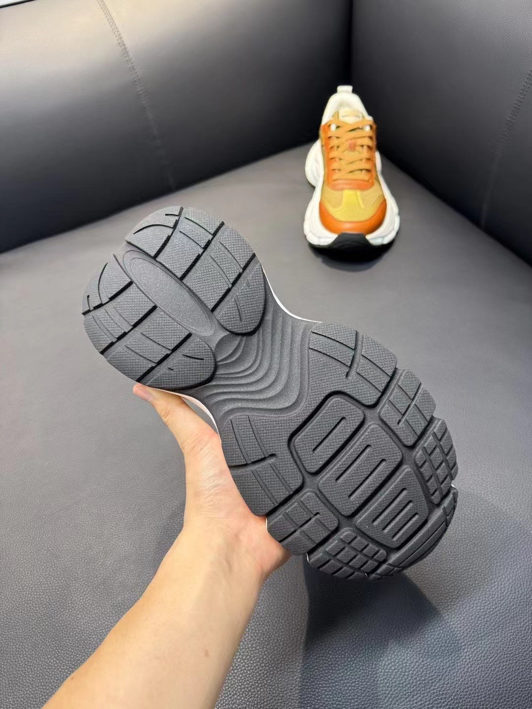 GG Men's Sneaker Brown Gold Mesh Suede 751839