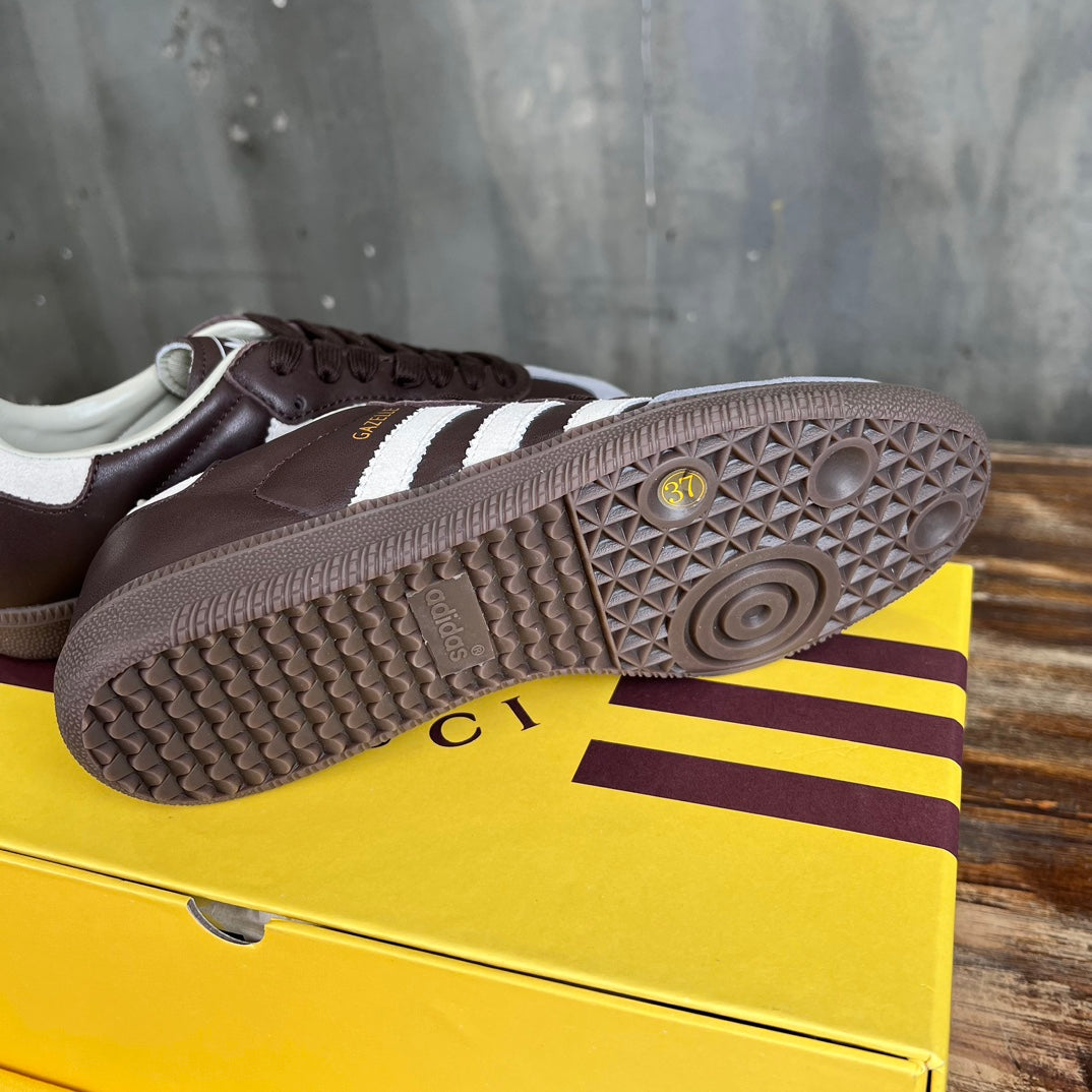 GG x Adidas Men's Sneaker Brown Cowhide Suede 553236