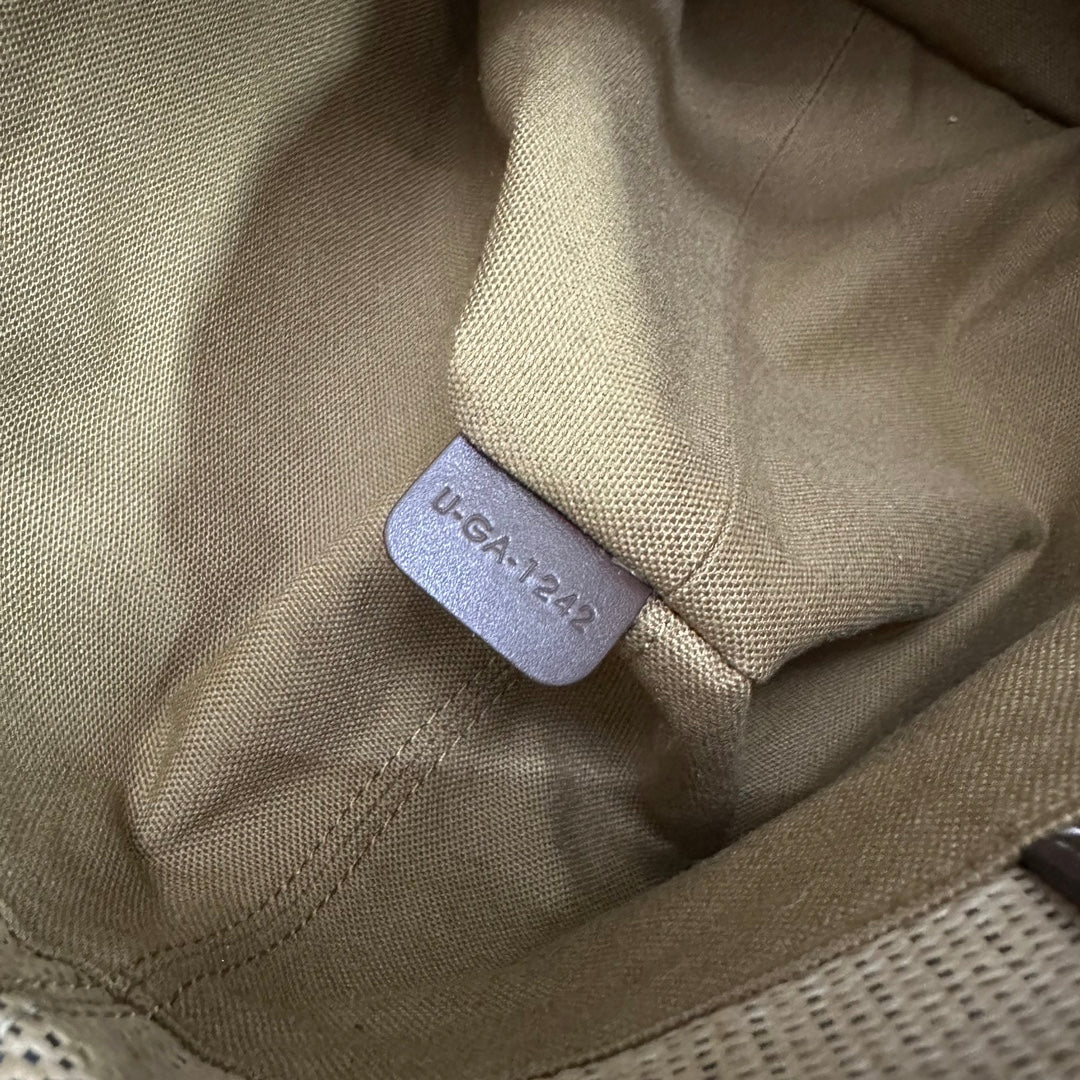 Celine Mini Cabas 23cm Chocolate Calfskin Dark Beige Textile