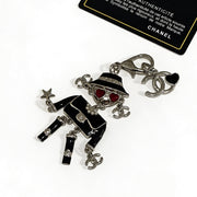 Chanel Black Silver Doll Charm