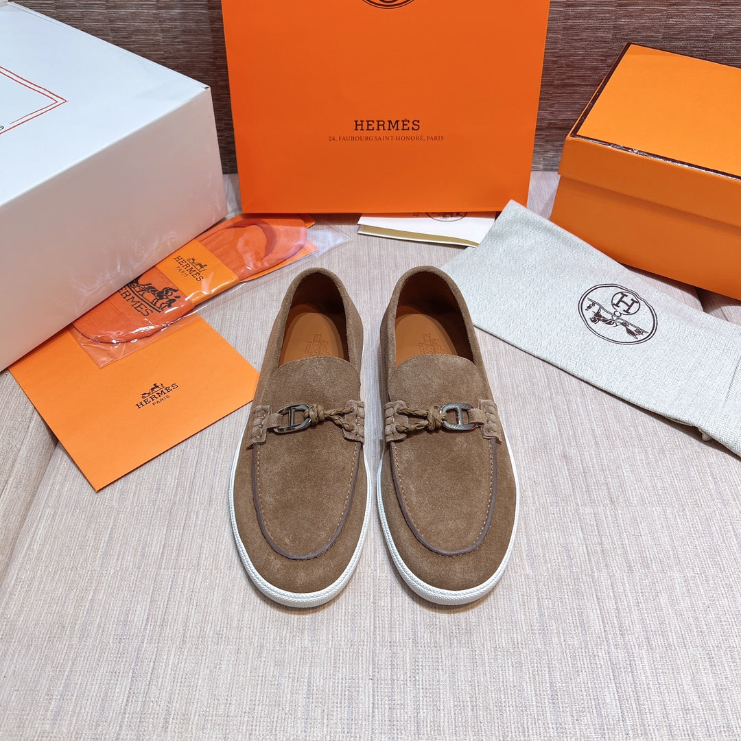 HM Men's Ignacio Loafer Dark Brown Suede 713055