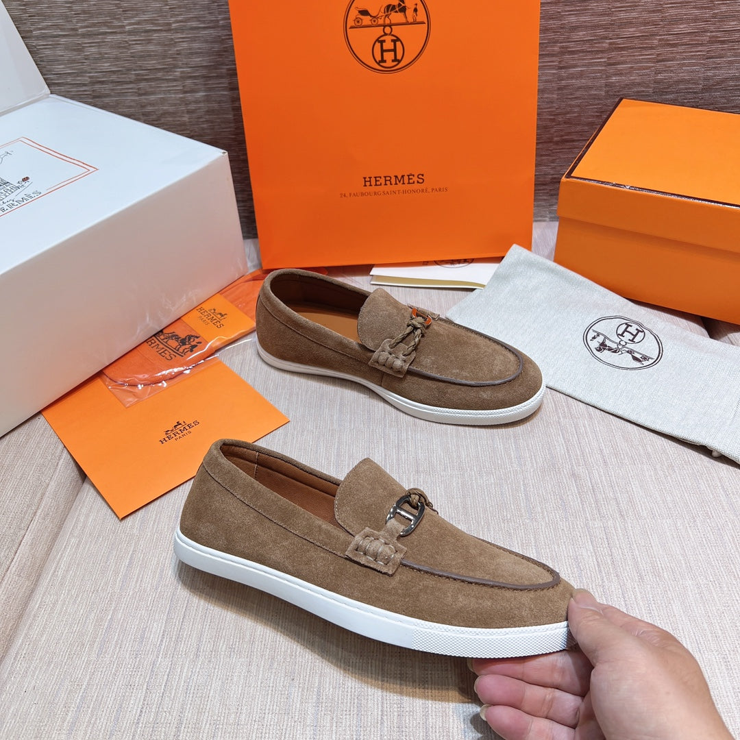 HM Men's Ignacio Loafer Dark Brown Suede 713055