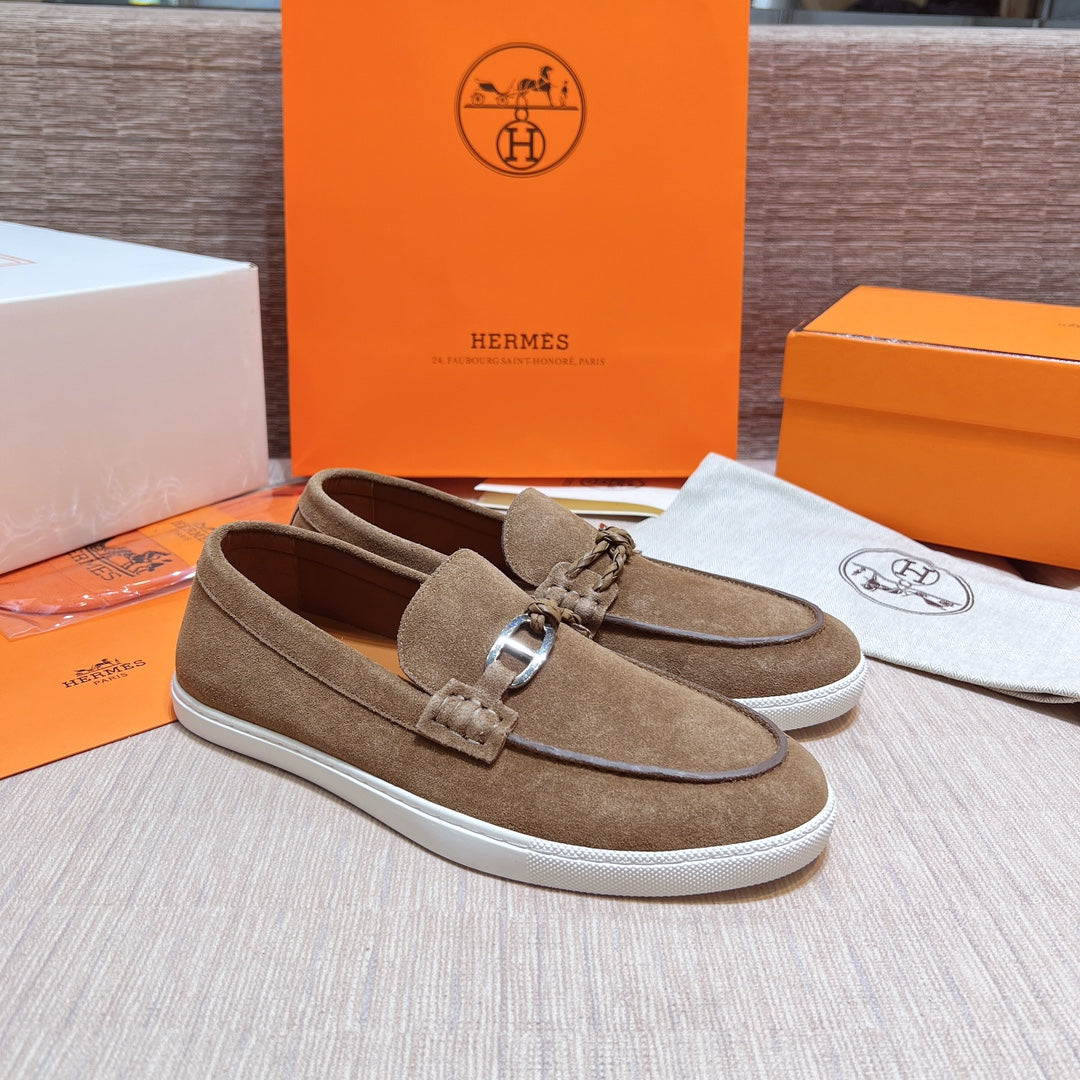 HM Men's Ignacio Loafer Dark Brown Suede 713055