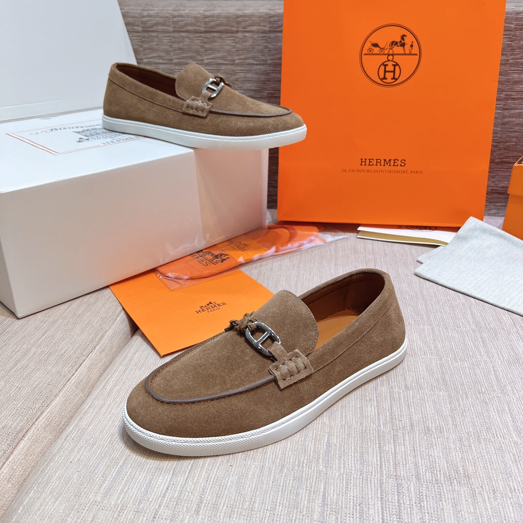 HM Men's Ignacio Loafer Dark Brown Suede 713055