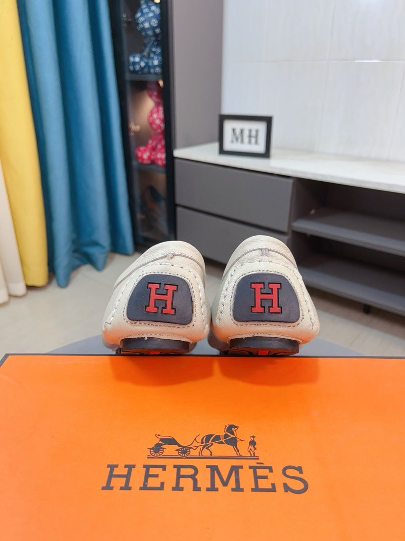 HM Men's Loafer White Cowhide 521949