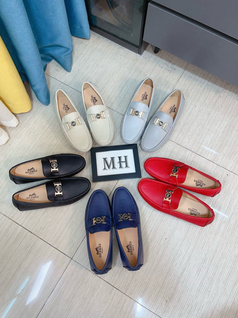 HM Men's Loafer Red Cowhide 521946