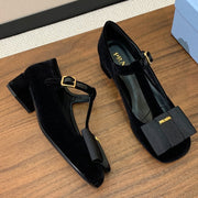 Prada 2026 Pump Black Velvet Leather 606358