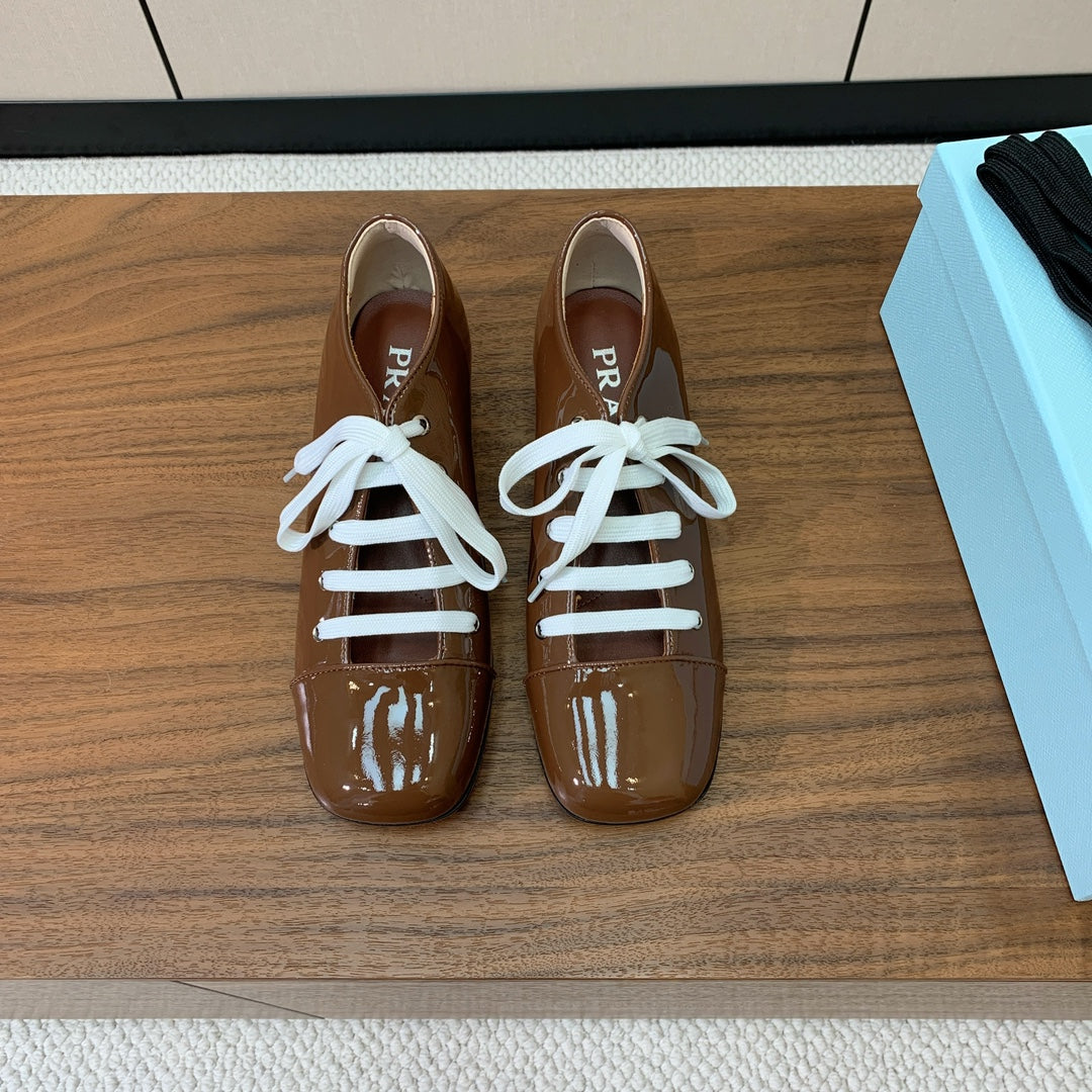 PRA 26S Chunky Heeled 40 Brown Patent Leather 606372