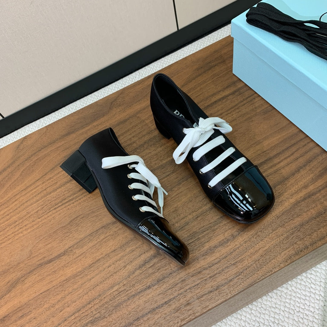 PRA 26S Chunky Heeled 40 Black Patent Leather 606373