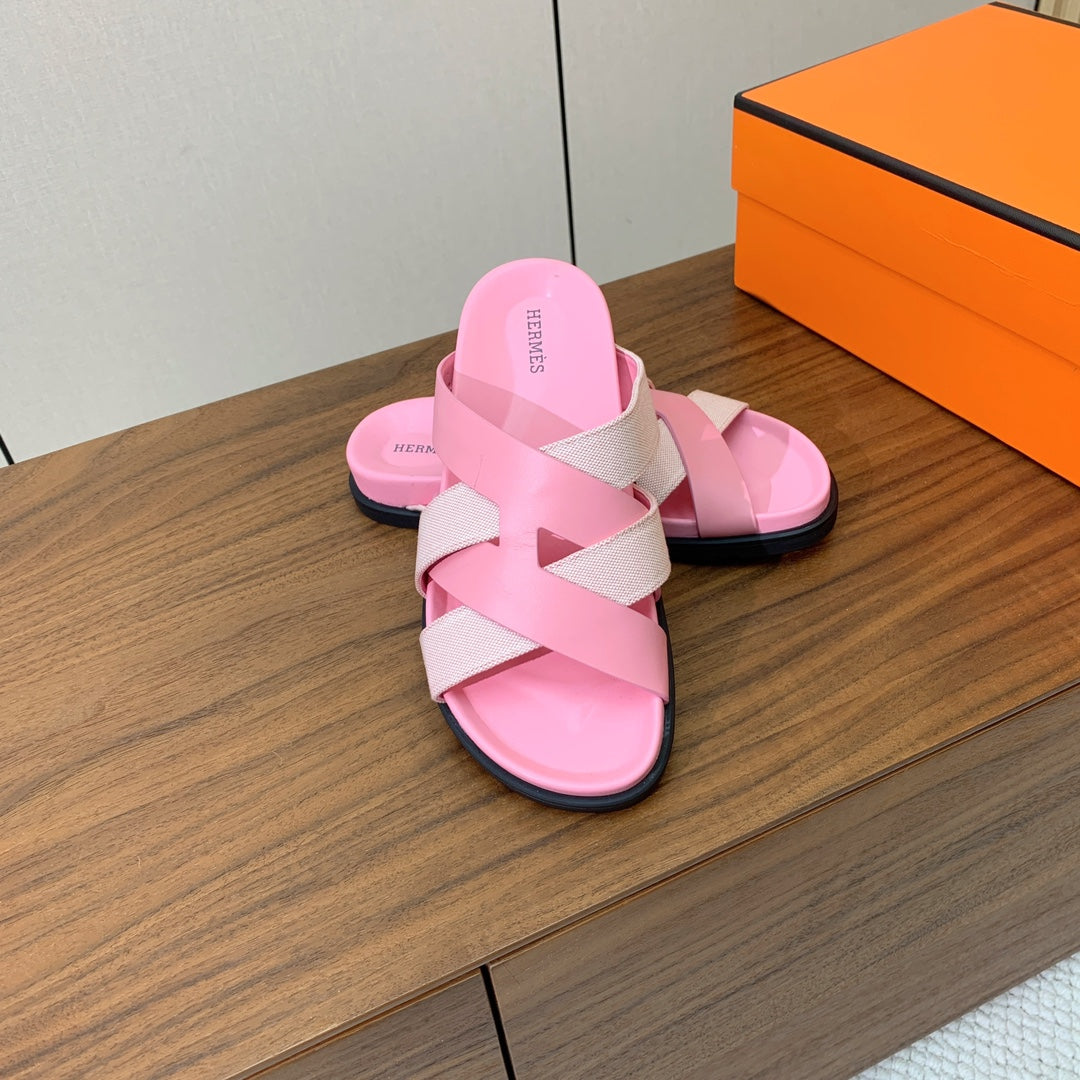 HM Kazimir Sandal Pink Farbic Calfskin 293983